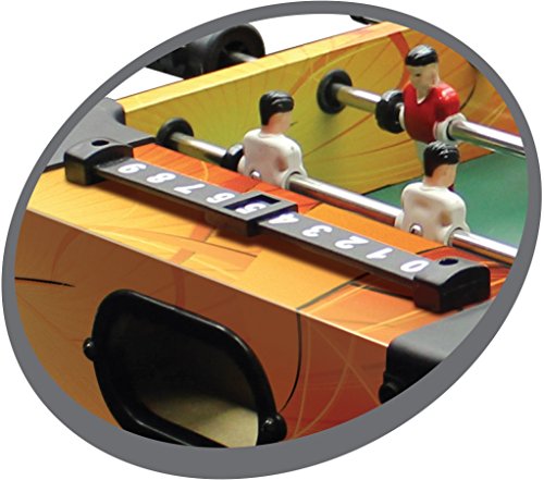 Carromco Fußballkicker Tischauflage GOALY-XT - Tischkicker als Tischaufsatz im farbenfrohen Design, platzsparend, 6 Figuren pro Team, inkl. 2 Kickerbälle – Bild 3