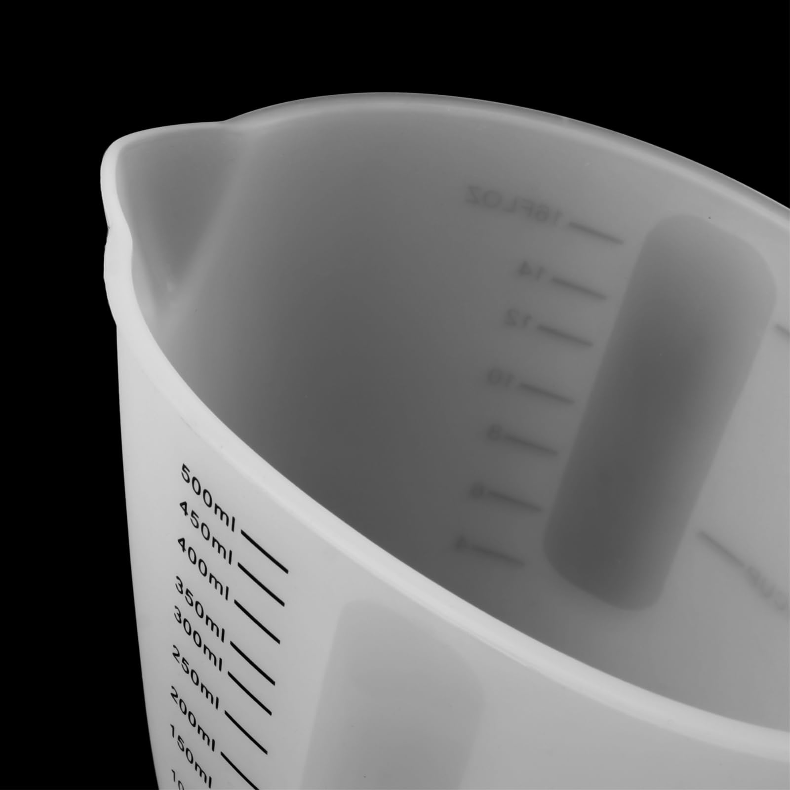 JEUIHAU Lot de 6 tasses à mesurer réutilisables en silicone de 500 ml pour travaux manuels en résine et fabrication de bijoux, moules, projets artistiques