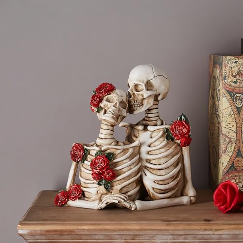 Figura Decorativa Pareja Calaveras Resina para Halloween miniatura 6