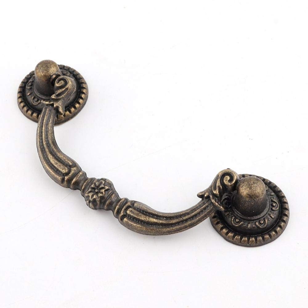 Nhawmebnz Bronze Antique Cabinet Drawer Handles 2Pcs Cupboard Pulls For Jewelry Box Door Furniture Hardware