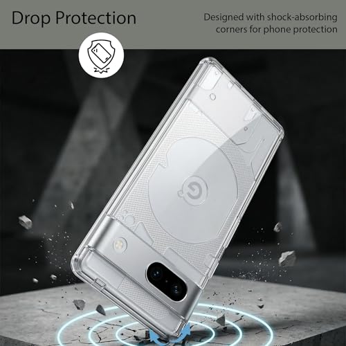 Image of NIUKIN Transparent Slim-Fit Soft Back Case for Google Pixel 7A | 360 Degree Protection | Silicon Shockproof Cover