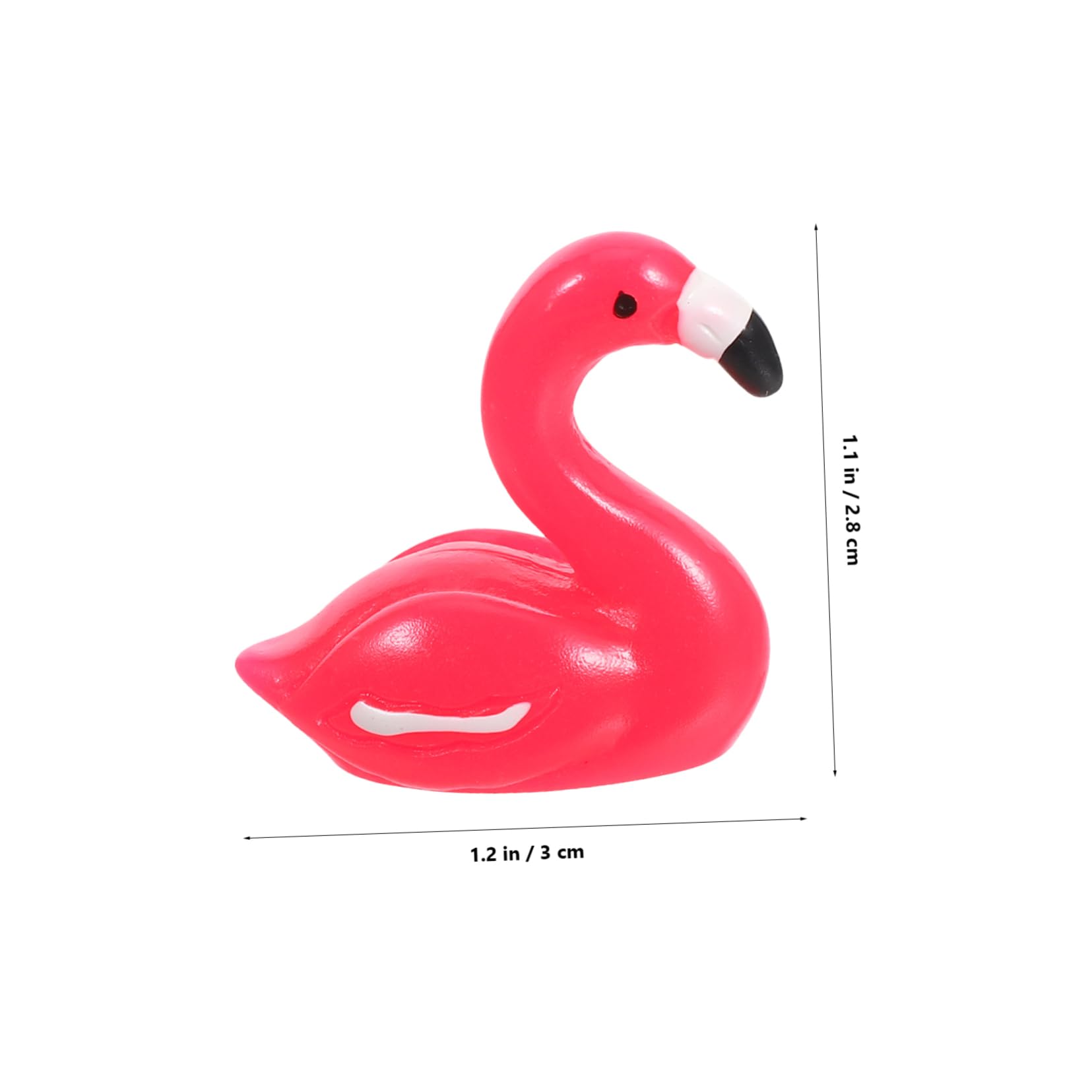 Yardwe Statuine Mini Fenicottero in Resina 100 Pezzi per Decorazioni