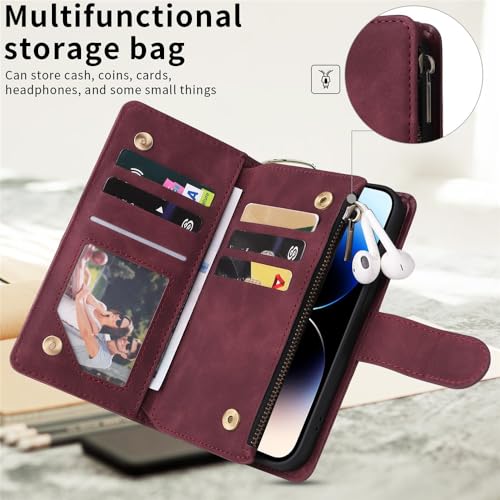 Housse iPhone 17 Pro Max noir en cuir avec sangle pour sécuriser vos sorties - 6
