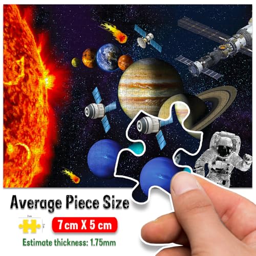 Image of Space Adventure Jigsaw Puzzle - 1000 Piece Puzzle | Galaxy & Astronomy Brain Game | Educational Gift for Puzzle Lovers and Space Enthusiasts