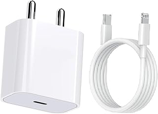 20W Original Charger&Cable Compatible with iPhone 14/14Plus/14Pro/14Promax 13/13Pro/13Promax 12/12Pro/12/11/X/Xr Series (W Price In India