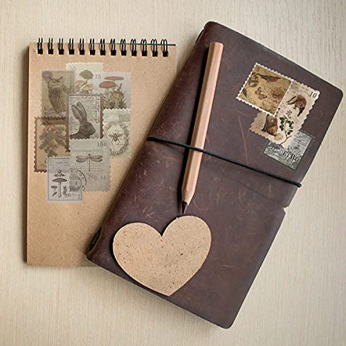 Cotrida 60Pcs Vintage Postage Stamp Stickers, Aesthetic Sticker For Scrapbooking, Journaling Supplies, Planners, Kid Diy Art Crafts, Bullet Journal Ephemera #TOP6