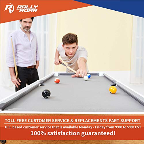 Rally and Roar Tabletop Billiards Mini Pool Game, Includes Ball Set, Rack, 2 Cues, Chalk and Brush - Thumbnail 7