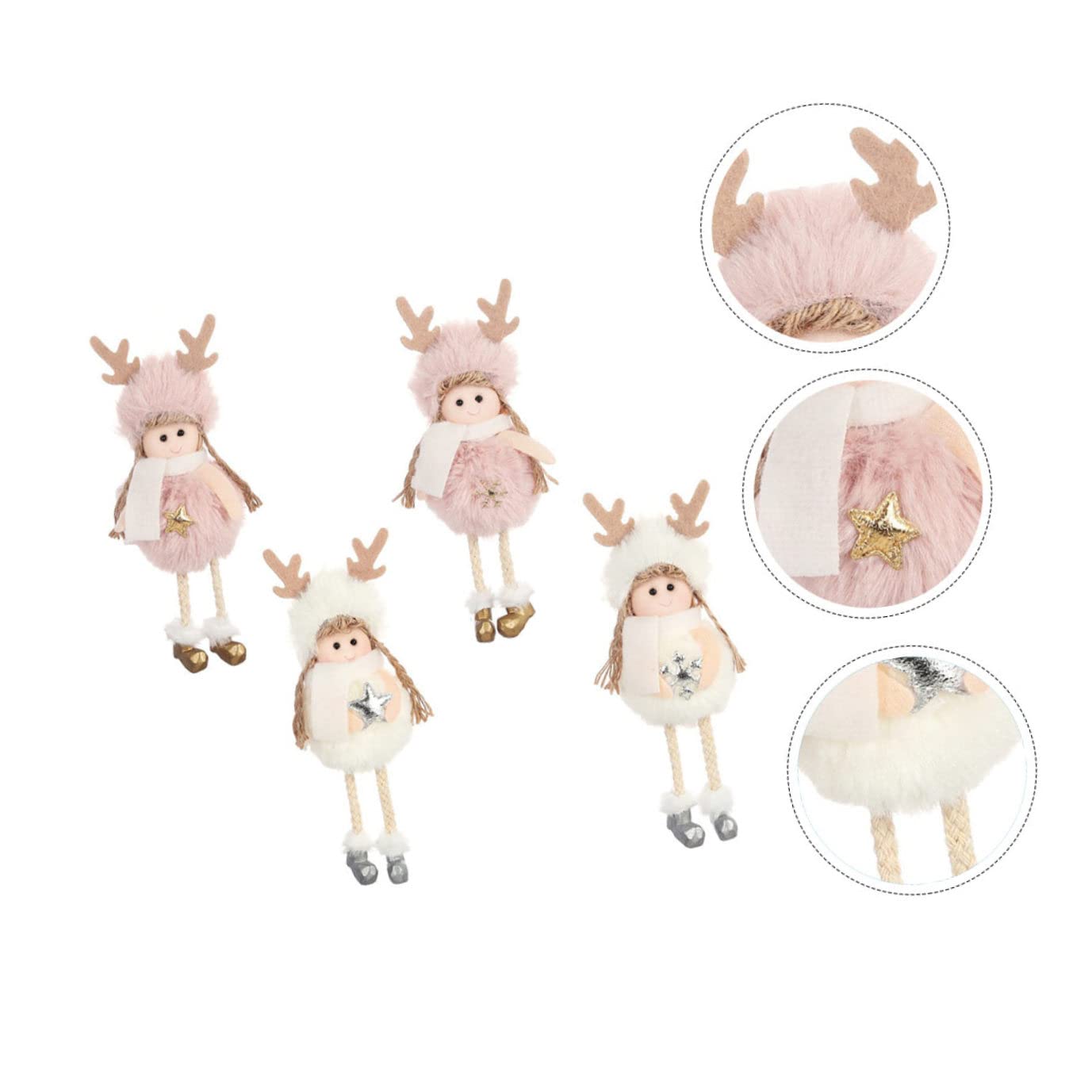 Toyvian 8pezzi Addobbi Natalizi Ciondoli Per Albero Di Natale Con Angeli Decorazioni Per Natale Per Foto e Regali Festivi