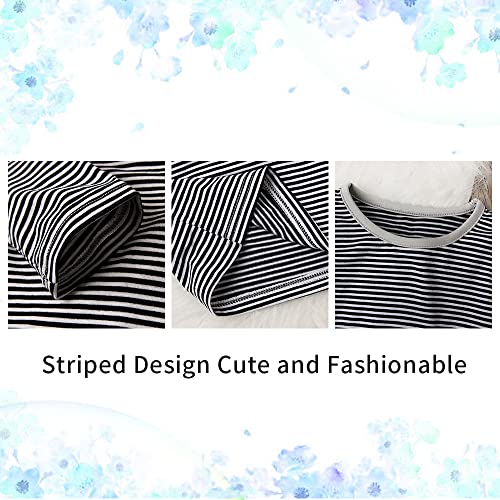 SFreeBo Infant Baby Boy Clothes Newborn Baby Outfits Romper Stripe Long Sleeved T-shirt Tops Star Pattern Dungarees Hat 3pcs Set - Image 3