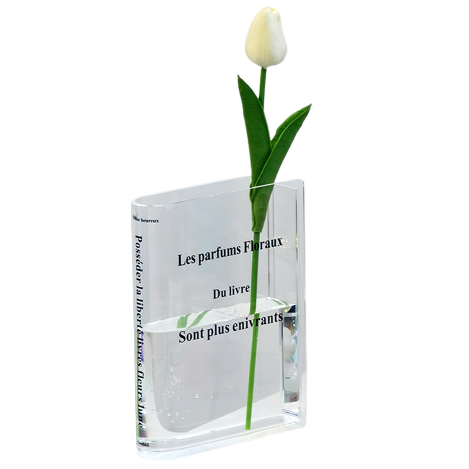 Vase en acrylique transparent au design artistique pour maison