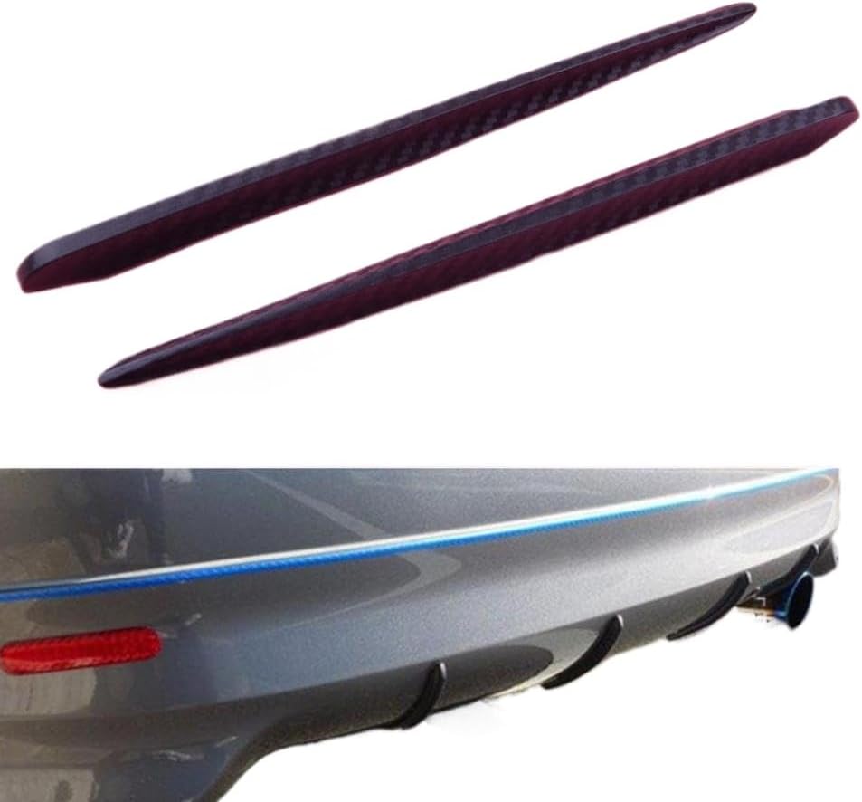 2pcs Car Bumper Protector Corner Guard Anti Scratch Strips Carbon Fiber Style Body Mirror Bars Protection