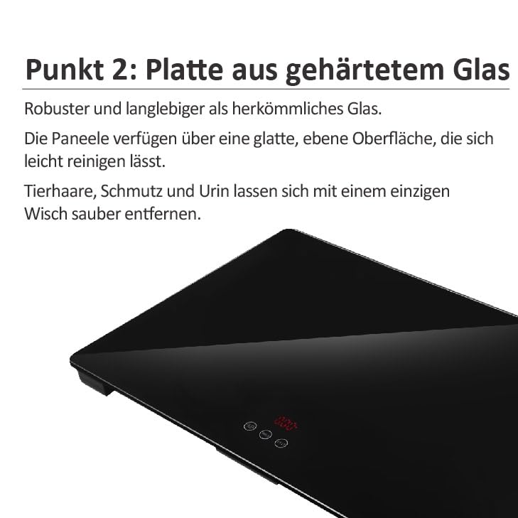 Kurflo Tierwaage für große Hunde, Digitale für Hunde & Katzen, Tierwaage mit großer Plattform bis 100 kg, für Welpen, erwachsene Tiere & Veterinärgebrauch, in Schwarz (80x50 cm)