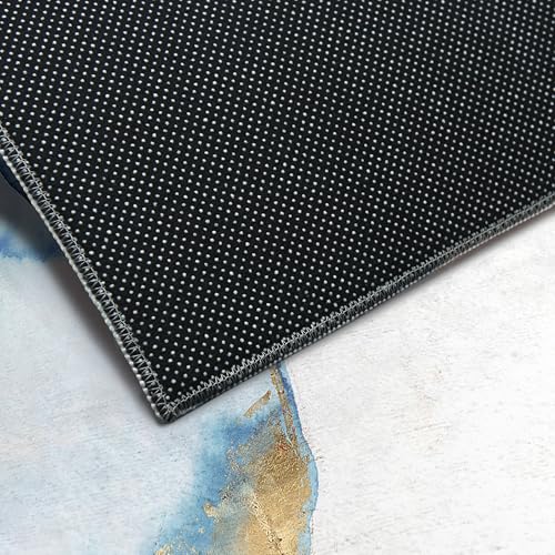 Empire Art Direct Blue Green Marbles I Washable Geometric Art Area Rug Size 8'x10', Power-loomed, Heavenly Softness with Non-Slipping Backing by Empire Art Direct - Image 4