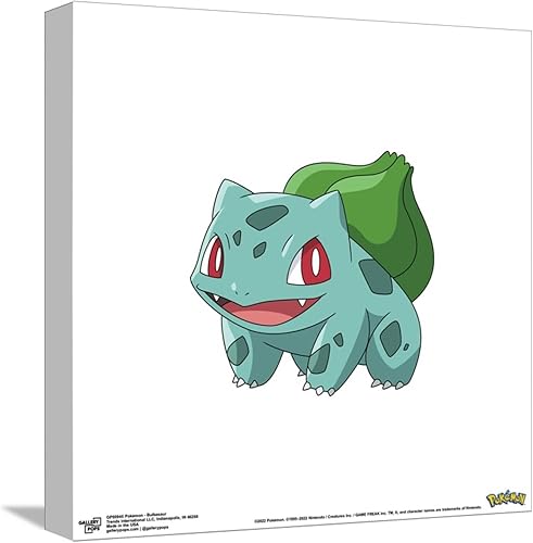 Trends International Gallery Pops Pokémon - Lienzo decorativo de pared Bulbasaur, versión sin marco, 12 x 12 pulgadas, arte de pared de Gallery Pops