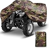 NEVERLAND XXXL Quad ATV Abdeckplane Fahrzeug Abdeckung Rasenmäher Abdeckplane Schutz Cover 190T 256 * 110 * 120cm Winterfest Staub Regen UV-Schutz Camouflage
