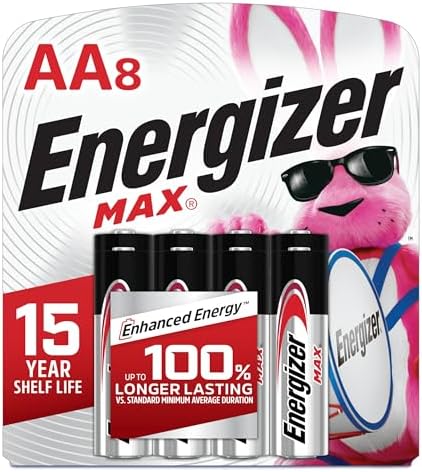 Energizer Max Performance Alkaline AA, 8 Pack Batteries, 8-Count