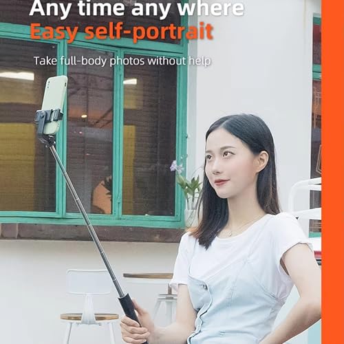 Image of LikeStar All-in-One Bluetooth Selfie Stick with Wireless Remote & Tripod Stand, Extendable Lightweight Monopod for Smartphones - Ideal for Travel, Vlogging, Group Photos & Live Streaming (Black)