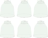 Vista 12 de Paquete de 3 pantallas de vidrio transparente, cubiertas de pantalla de vidrio en forma de campana para reemplazo de lámparas de ventilador