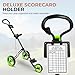 JOVIAL 3 Wheel Golf Push Cart - Durable Steel Frame, Foot Brake, Deluxe Scorecard Holder, Patented Bag Holder, Ergonomic Adjustable Handle, Compact Folding Design, Extra Space for Gear Storage
