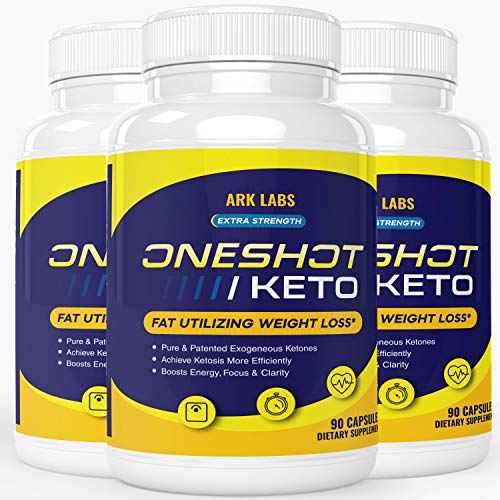 (3 Pack) One Shot Keto Pills Oneshot Keto 1 Shot Fat Advanced Formula Supplement As Seen on TV (270 Capsules)