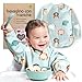 Nombear Bavaglino maniche lunghe per Bimbo - Bavaglini Impermeabili Svezzamento, Bavaglino con Maniche, Bavaglia con Tasca, 6 Mesi+ immagine