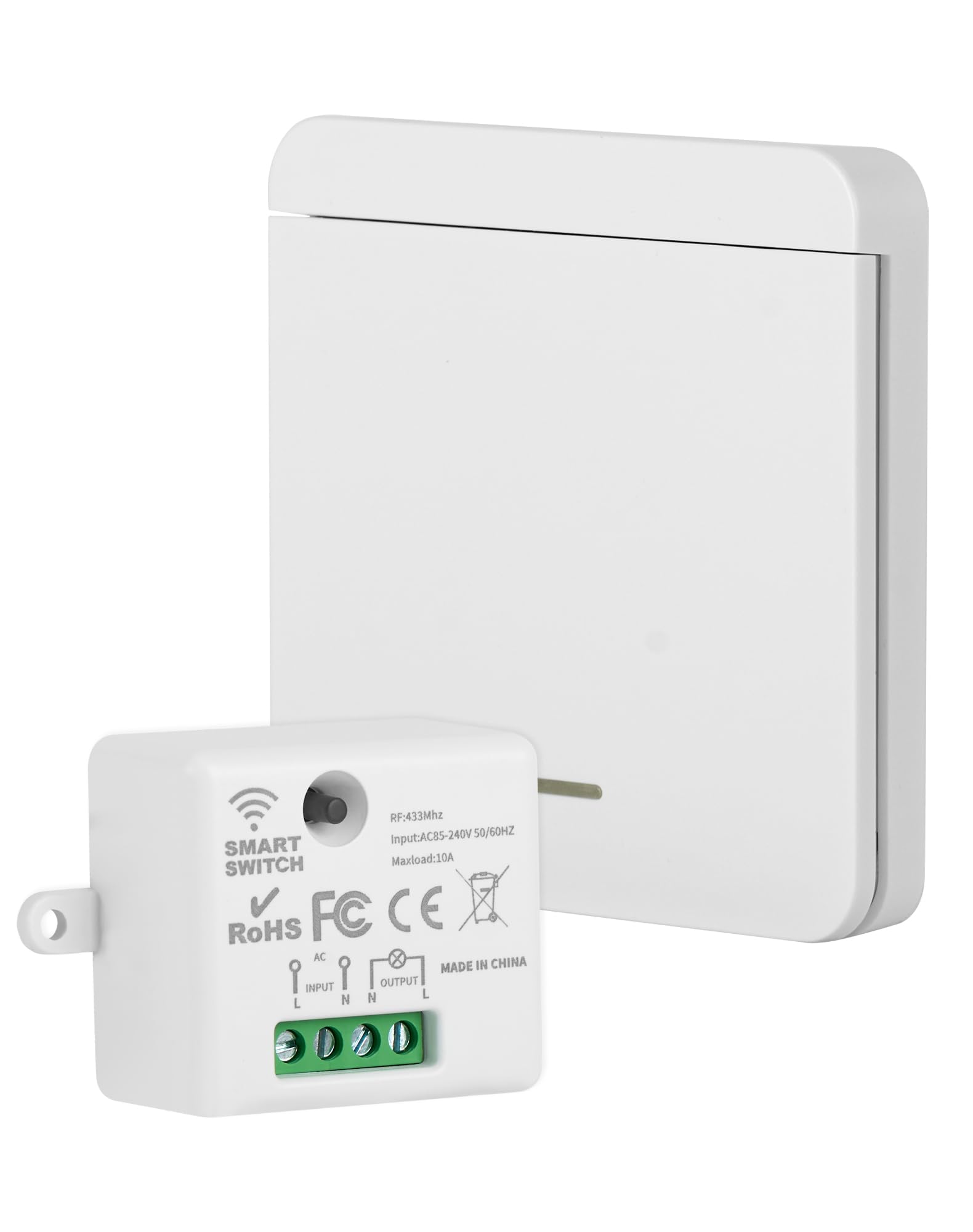ARCELI Interruttore Luce Senza Fili 2.4G - Trasmettitore E Ricevitore RF 2200W/10A Per Controllo Remoto Apparecchi Domestici