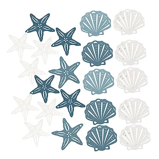 DECHOUS 96 Pcs Wooden Decorations Desktop Ornament Sea Style Wall Hanging Decor Beach Gift Hawaiian Decorations Classic Scallop Shaped Decorations Seaside The Mediterranean A Tree - Image 3