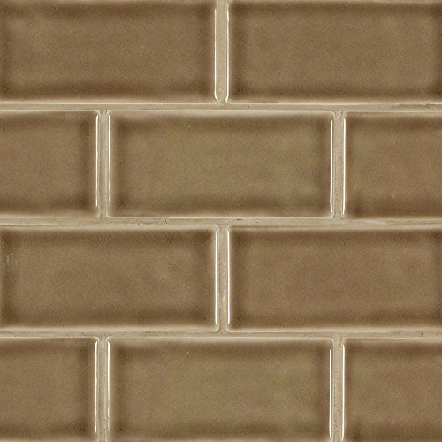 3 in. x 6 in. Artisan Taupe Glazed Handcrafted Subway Tile