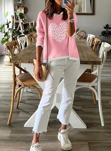 Image of Dokotoo Women's Long Sleeve Sweaters Casual Crewneck Fashion Fall Striped Color Block Shirts High Low Pullover Sweater Tops