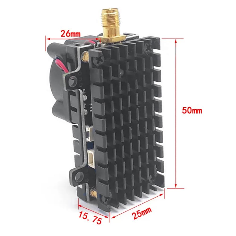 Trasmettitore senza FPV 5,8 GHz 2 W, portata di oltre 20 Km, trasmettitore audio video AV 2000 MW 48 canali + videocamera 1000 TVL per drone da corsa RC FPV