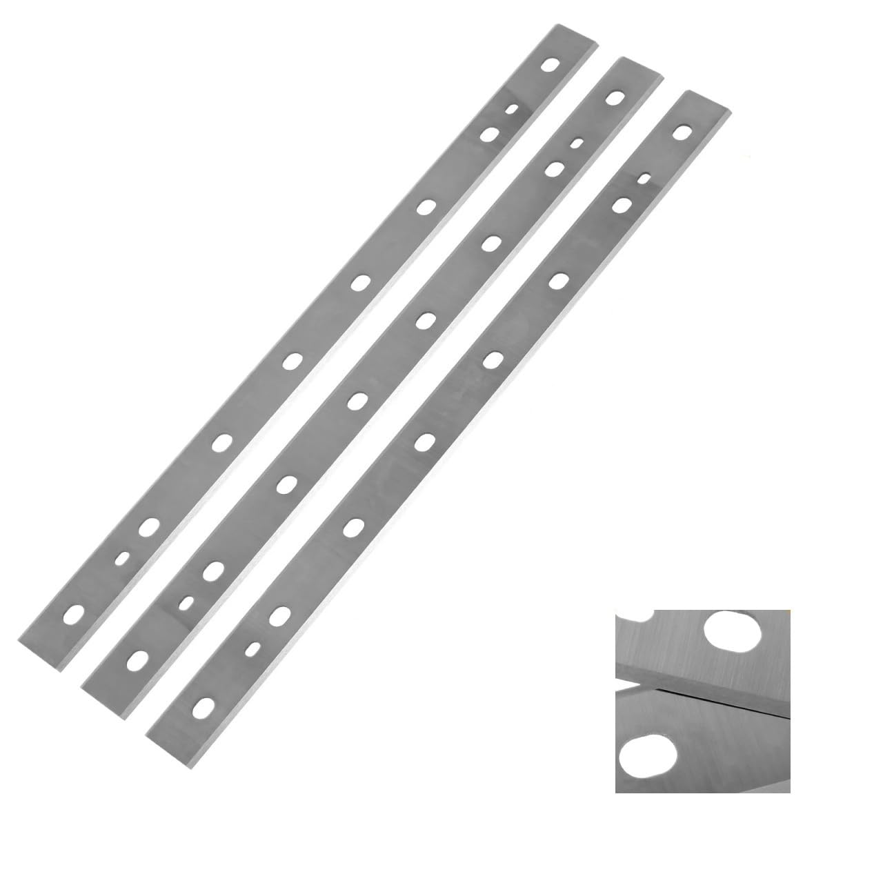 3 cuchillas de cepilladora plateadas de acero de alta velocidad, accesorios for herramientas eléctricas de carpintería, cuchillas de cepilladora eléctrica