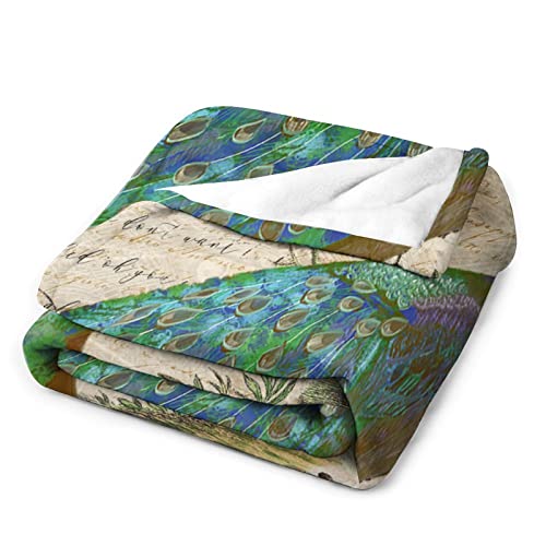 Couverture canapé paon rustique pour cocooning au salon en hiver