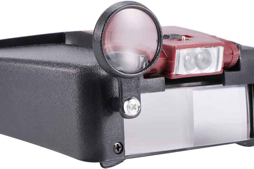 Lupas dentales, Lupa de Diadema Manos Libres, Lupa de joyero, Lupa de Cabeza con luz LED, Lupa, Visor de Cabeza con luz LED para reparación de Relojes de precisión.