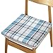 NIL Lattice Spugna Cushion Seggiolino Casa Cuscini di Seduta for La Cucina Sedie da Ufficio Cotone E Lino Ass Pad (Color : Blue, Size : 50cm*50cm)