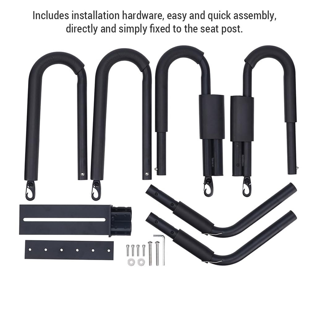 Support de Planche Surf vélo Portable et Ajustable latéral pour Wakeboard en Aluminium léger antirouille Facile à Installer
