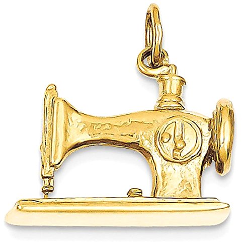 14k Yellow Gold 3d Antique Sewing Machine Pendant Charm Necklace Fine Jewellery For Women Gifts For Her steampunk buy now online