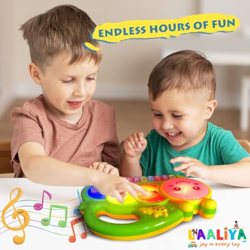 Image of Toddler Musical Keyboard Piano Toy - Drum Sounds, Fun Melodies, Animal Buttons & Light-Up Keys | Early Learning Music Toy for Boys & Girls Ages 2 to 5+