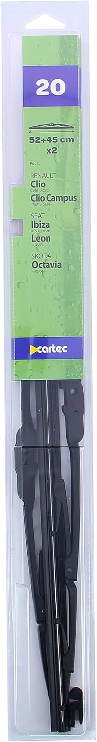 Cartec 648200 Pair of Windscreen Wiper Blades for Clio 2