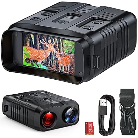 Nachtsichtgerät, TKWSER 3" TFT LCD Nachtsichtgeräte Mit 1920P HD Foto & Video Mit Aufnahme 5X Digitales Zoom 7-STUFEN IR Nachtsicht Fernglas 300M Für Jagd In 100% Dunkelheit und Tag, Mit 32GB TF-Karte Cover