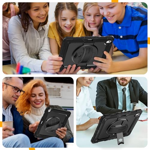 timecity for iPad Air 13 Inch Case M4 2026/ M3 2025/ M2 2024, 360° Rotating Stand, Pencil Holder & Wireless Charging, Shockproof with Screen Protector & Shoulder Strap - for Designers, Black by timecity - Used condition - Image 9