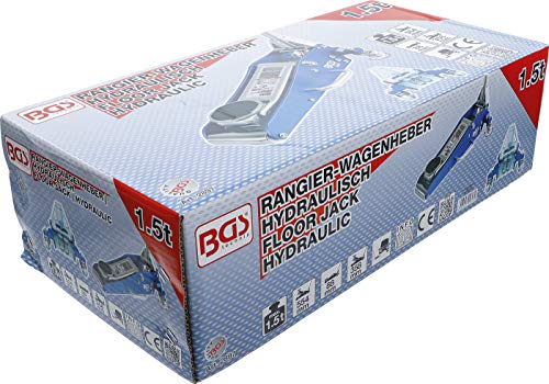 BGS 2897 | Rangier-Wagenheber | 1,5 t | hydraulisch | Aluminium-Stahl-Konstruktion | Hydraulik mit Doppelhubkolben