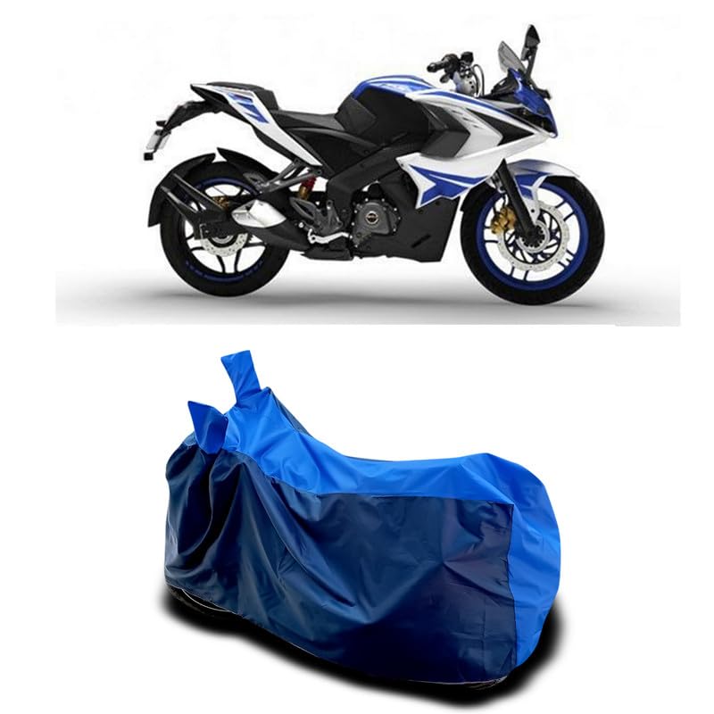 Image of DUFFEL-Two Wheeler Bike Body Cover Compatible for Bajaj Pulsar Rs200 Bs6 Heat Protectio /UV-Rays /Birds Dropping /DustProof /Waterproof All Variants [Nevay Blue]