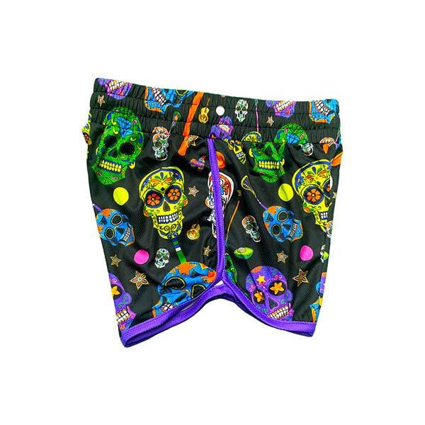 Flow Society Sugar Skullz Girls Athletic Shorts2