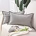 MADIZZ 2 Pezzi Federe Corto Ciniglia Copricuscini Morbido Decorativo Fodere per Cuscino Lusso Stile per Divano Camera da Letto Grigio chiaro Rettangolare 30x50 cm
