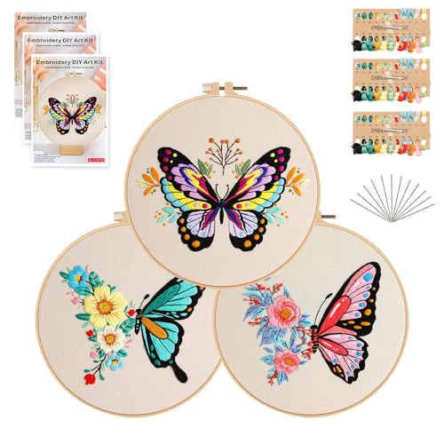 El Mejor Listado de Labor de aguja los más recomendados. 46 HomeChi Kit de Bordado, Kit de Punto de Cruz para Principiantes de 3 Piezas con Patrones Impresos e Instrucciones, Kit de Inicio de Bordado, Serie de Flores, Hilo de Colores,...