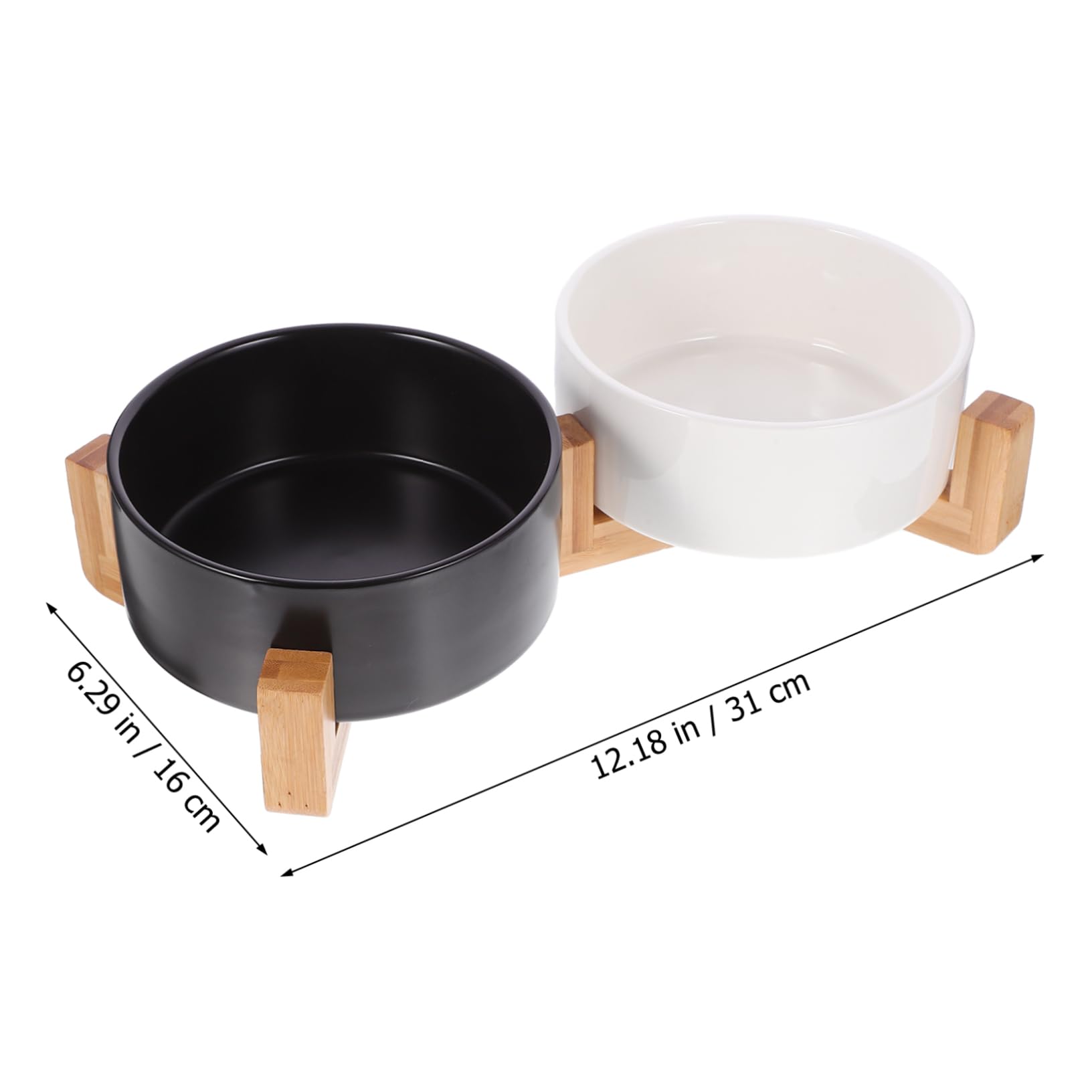 YARNOW 1 Juego Cuenco para Mascotas comedero con Soporte contenedor de Agua para Mascotas Cuencos para Gatos Comida de Perro comedero para Cachorros de cerámica para Cachorros