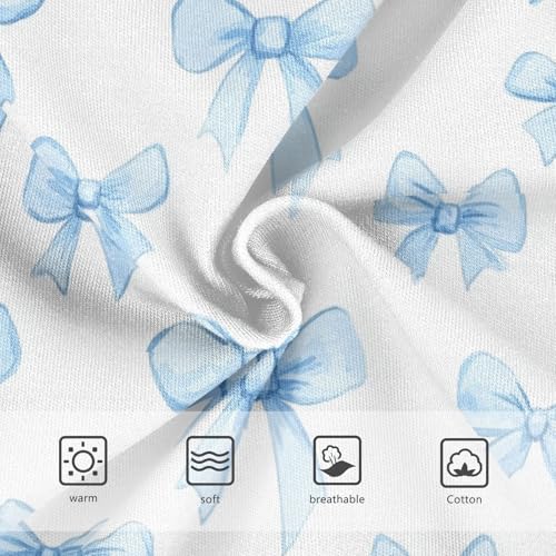 Wusikd Blue Bows Girls' Underwear Cotton Cute Girls Briefs Soft Toddler Underwear 2T3