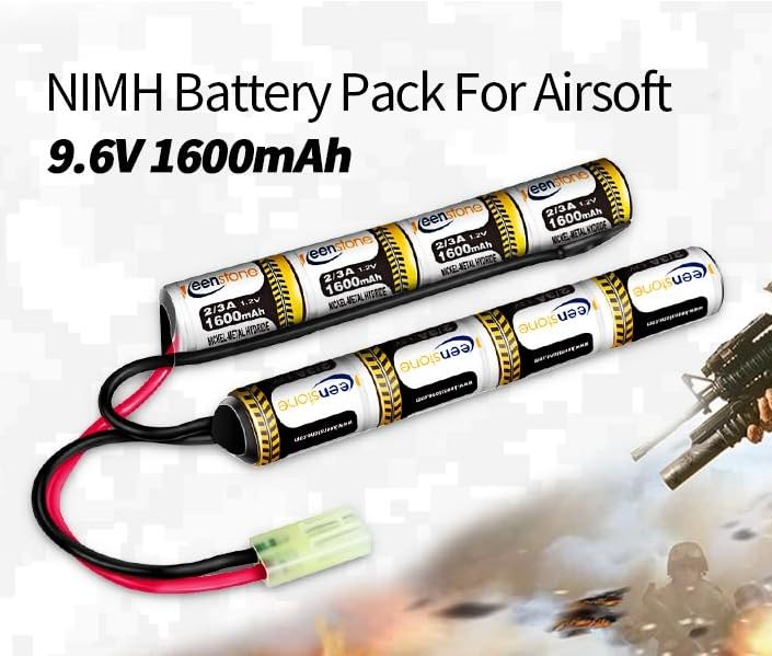 Amazon.com: Keenstone 9.6V 1600mAh Nunchuck Nimh Airsoft Battery