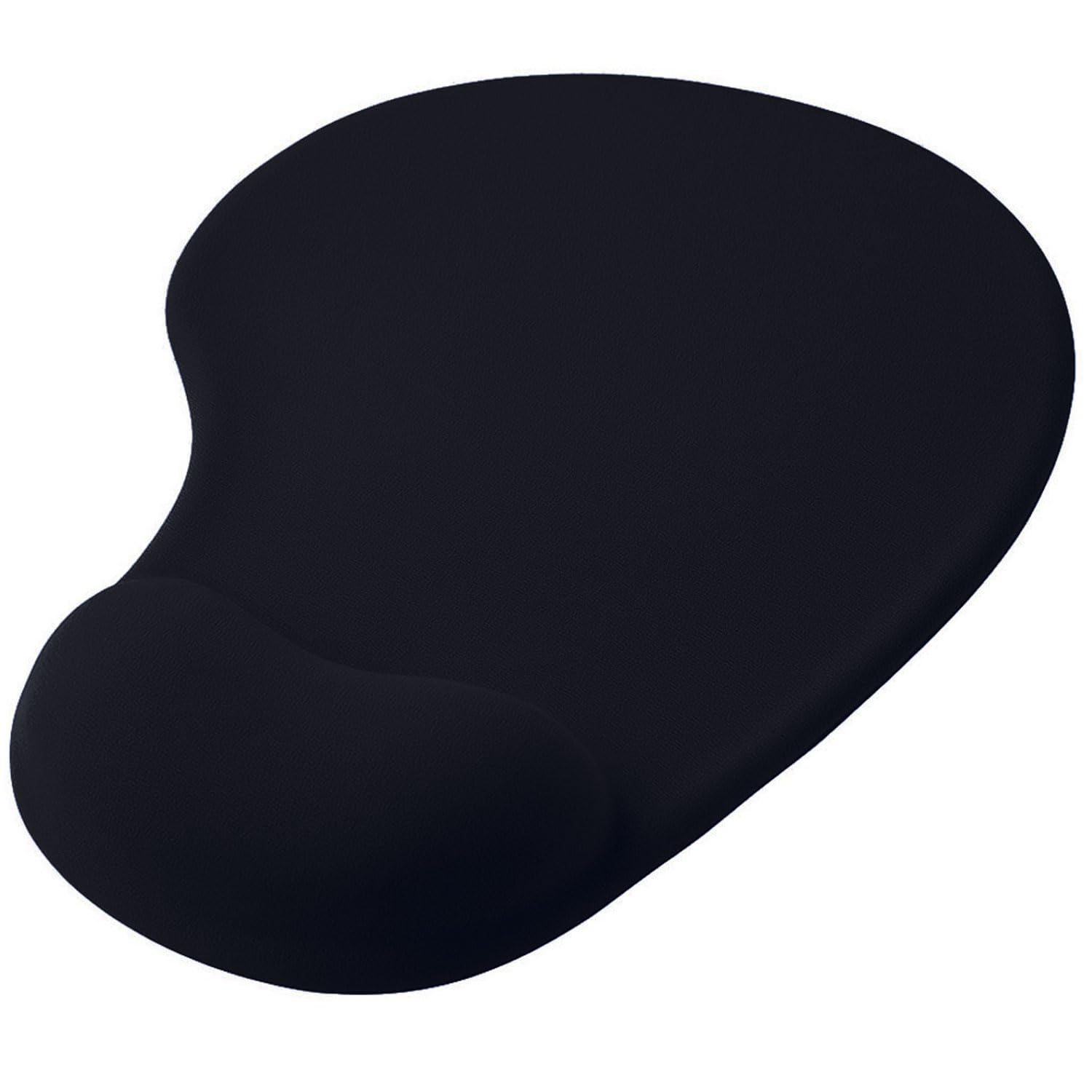 OcioDual Alfombrilla ratón Reposamuñecas Negra, Alfombra Raton Ordenador con Apoyo de Gel, Tapete Escritorio Mouse Pad Almohadilla Raton Ergonomica con Base de Goma Antideslizante