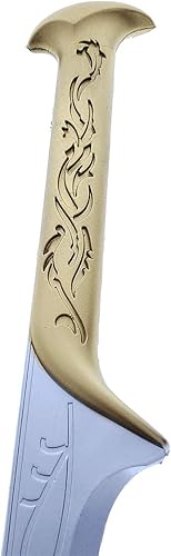 Miniatura 4 de Espada de espuma élfica medieval de fantasía de 37.5 pulgadas para colección, regalo y cosplay, plata